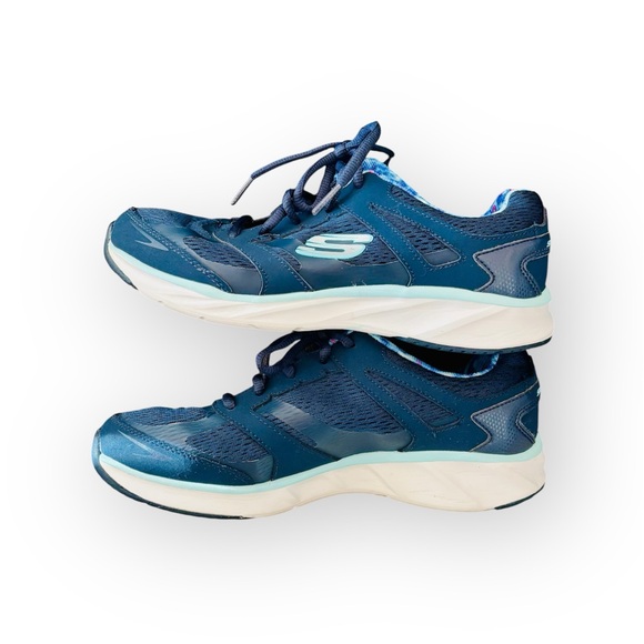 Skechers Lightweight Navy Blue soft step walking shoes running sneakers sz 8 - Picture 1 of 8